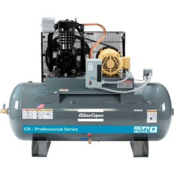 Atlas Copco Atlas Copco CR10-TS-120GH-200V 3PH-PPS 10HP Two-Stage Horizontal Compressor - 175 PSI - 200 Volts 2020040052